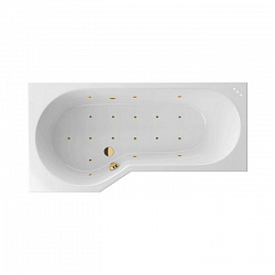 Ванна EXCELLENT Be Spot 160x80 (левая) "RELAX" (золото)