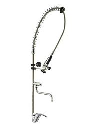 Антивандальный профессиональный кухонный смеситель с рычагом для регулировки температура воды Nofer 07102M.2.CC