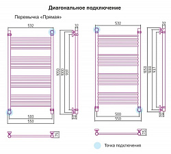 Полотенцесушитель водяной Сунержа Богема 00-0102-1050 100x50