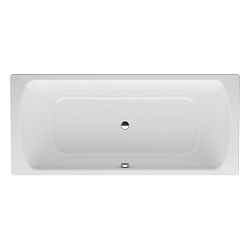 Laufen Pro Стальная ванна Pro 180х80 см, толщина стали 3,5 мм, выпуск по центру, шумоизоляционное покрытие, цвет белый1916