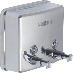 Антивандальный дозатор для мыла с двумя кранами Inox Nofer, 03005.B