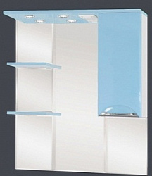 Misty Жасмин - 85 Зеркало - шкаф прав. (свет) голубая эмаль