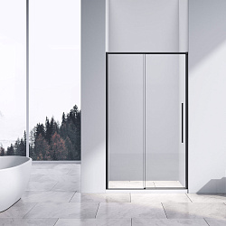Душевая дверь Слим-Н (Slim-N) VDS-4SN140CLB, 1400, черный, стекло прозрачное
