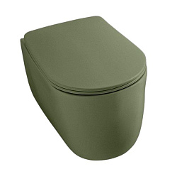Kerasan Nolita Унитаз подвесной 55x35 см, безободковый, смыв торнадо, цвет: Verde matt 531511