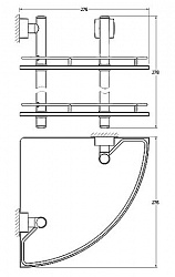 Полка FBS Esperado ESP 072 угловая 2-х ярусная