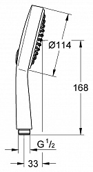 Душевая лейка Grohe Power&Soul Cosmopolitan 115 27661000