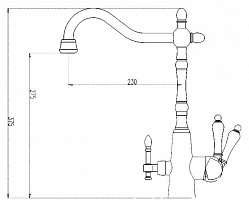 Смеситель Zorg Clean Water ZR 335 YF-33 BR для кухонной мойки