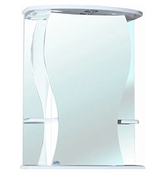 Карина-55 зеркало-шкаф белое лев. (свет.)