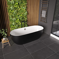 Отдельностоящая ванна Grossman GR-2401 M Black 150x75x58 см