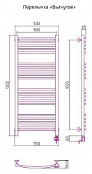 Полотенцесушитель электрический Сунержа Богема 00-0503-1250 120x50 R